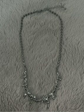 Crystal Spike Pendant Necklace in Silver - Women's Fashion Jewelry